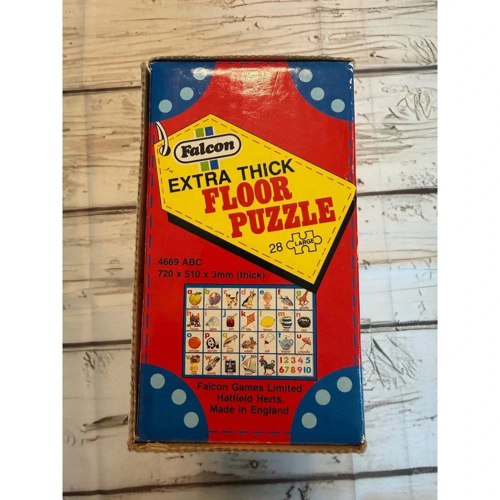 Falcon Extra Thick Floor Puzzle ABC Alphabet Numbers 28 Large Pieces England